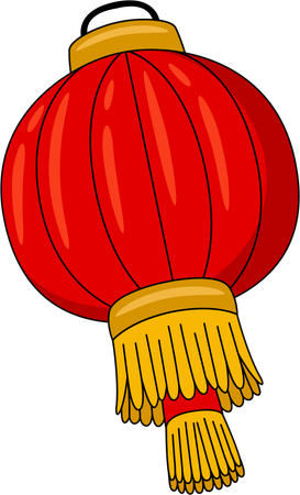 Red chinese lantern  Illustration