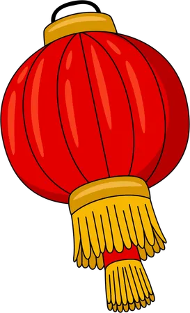 Red chinese lantern  Illustration