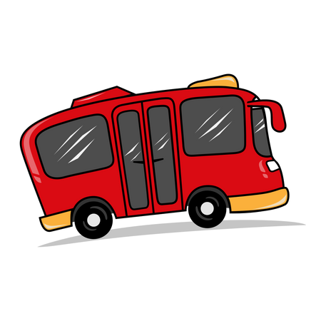 Red City Bus  Illustration