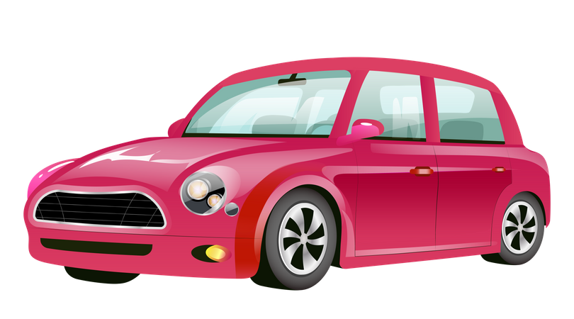 Red Mini Cooper Car Illustration