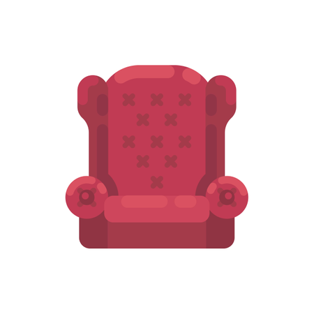 Red Santa Claus Armchair Illustration Illustration
