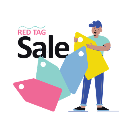 Red Tag Sale  Illustration