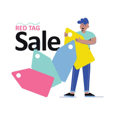 Red Tag Sale  Illustration