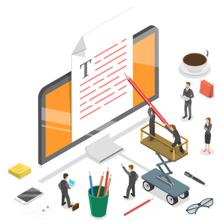 Redacción de contenidos  Illustration