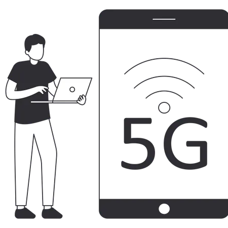 Rede 5G  Ilustração