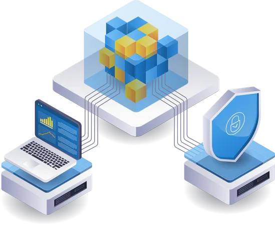 Rede de análise Blockchain  Ilustração