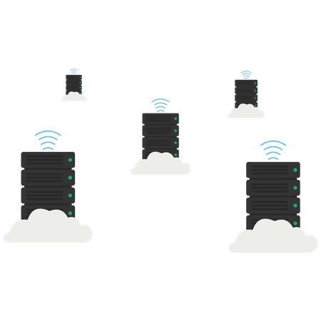 Rede de computação em nuvem  Ilustração