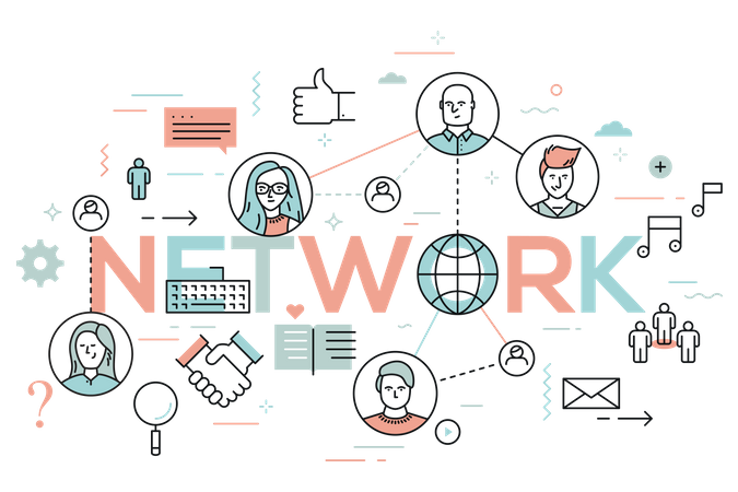 Rede de negócios  Ilustração