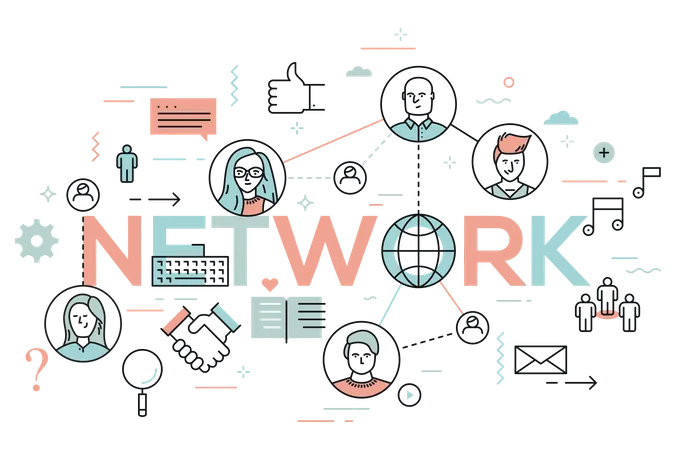 Rede de negócios  Ilustração