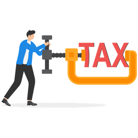 Redução no pagamento de impostos  Ilustração