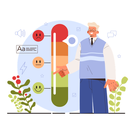 Reduce your anxiety level  Illustration