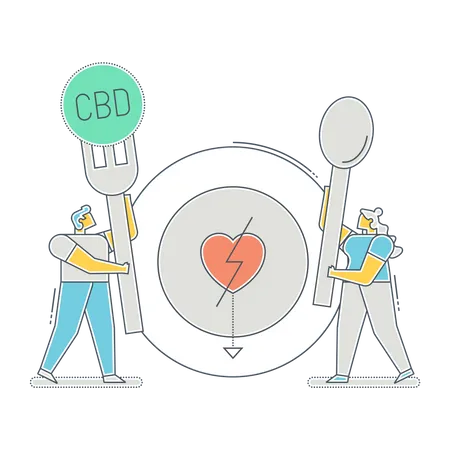 Reduced appetite - side effect of CBD  Illustration