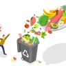 illustrations of reducing food waste
