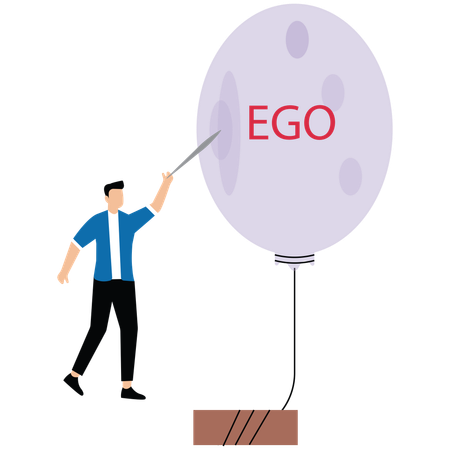 Reducing personal ego and greed  Illustration