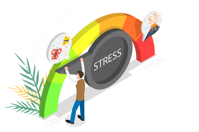 Reducing Stress Level  Illustration