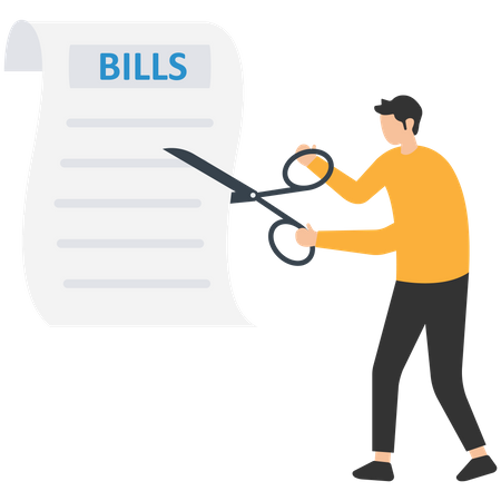 Réduisez les factures pour réduire les coûts  Illustration