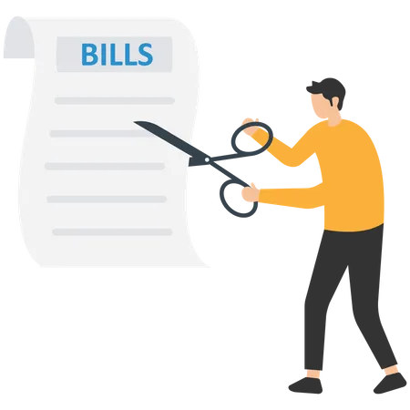 Réduisez les factures pour réduire les coûts  Illustration