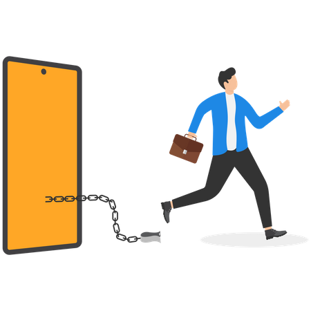 Reduzieren Sie die Bildschirmzeit für eine bessere Gesundheit  Illustration