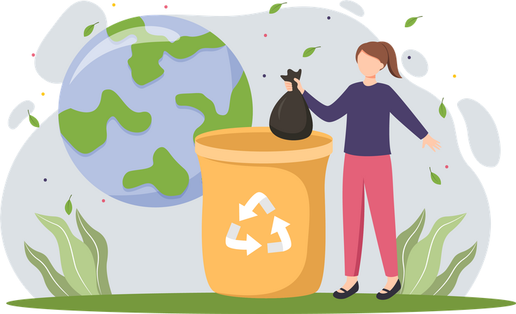 Reduzieren Wiederverwenden Recyceln  Illustration