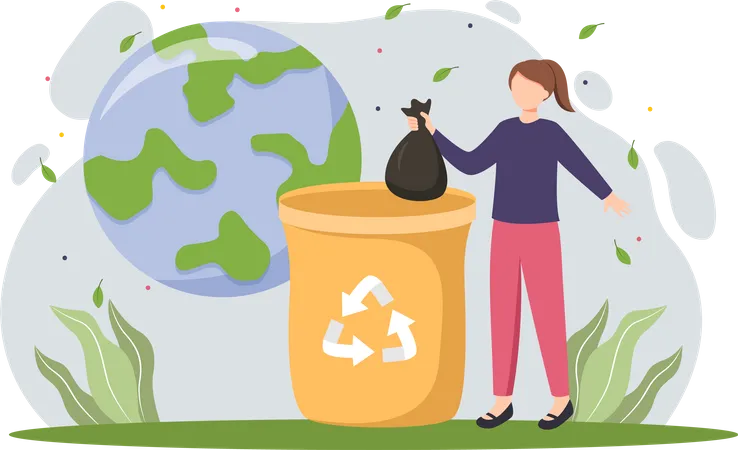 Reduzieren Wiederverwenden Recyceln  Illustration