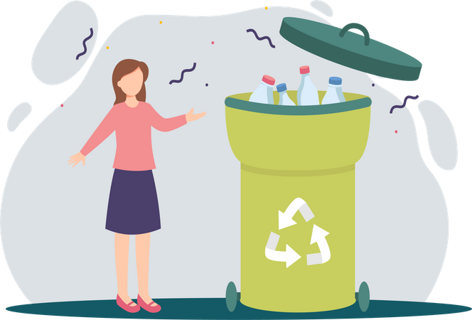 Reduzieren Wiederverwenden Recyceln  Illustration