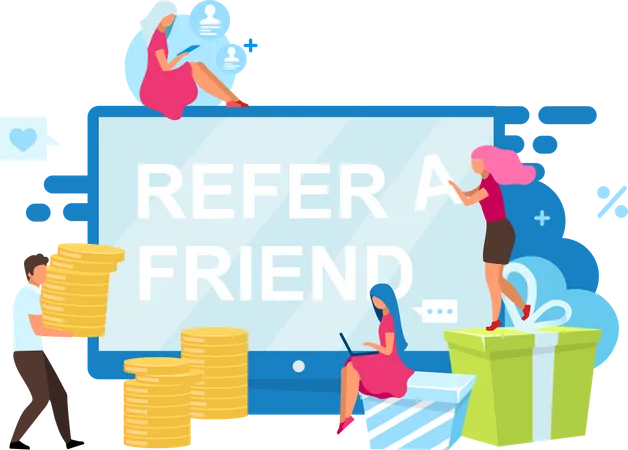 Refer a friend bonuses Illustration