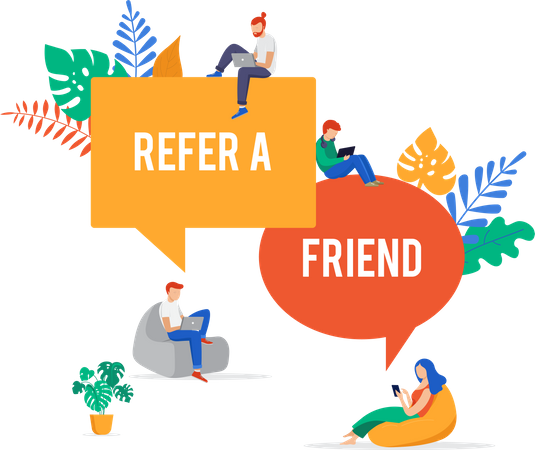 Refer a friend  Illustration