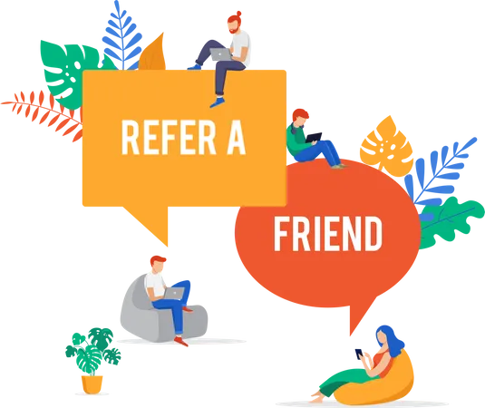 Refer a friend  Illustration