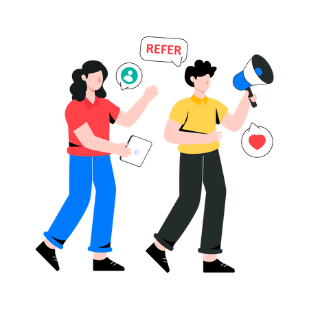 Refer A Friend  Illustration