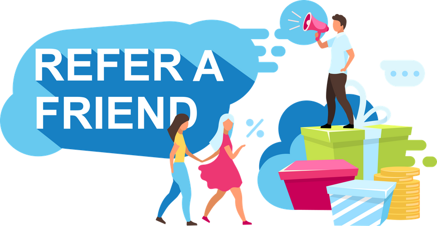 Refer a friend  Illustration