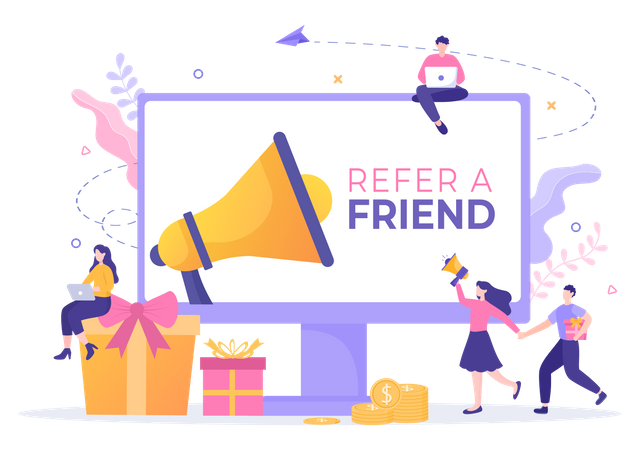 Refer a Friend  Illustration