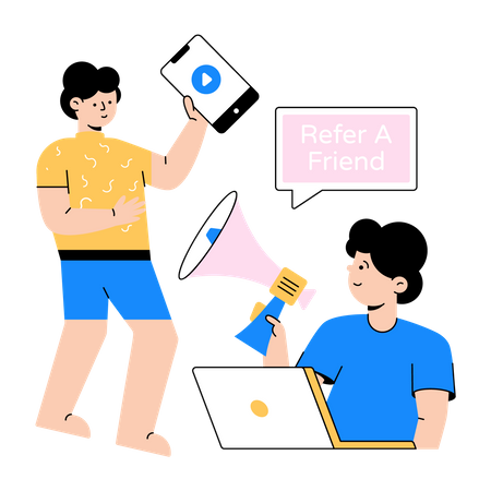 Refer a friend  Illustration