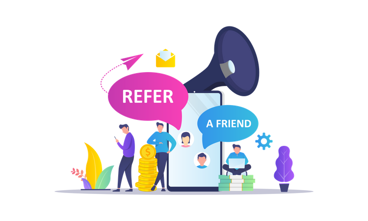 Refer A Friend  Illustration