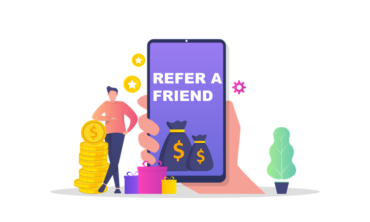 Refer A Friend  Illustration