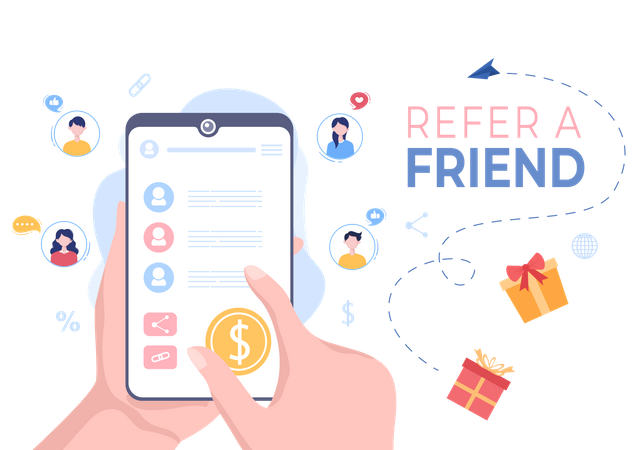 Refer a Friend  Illustration