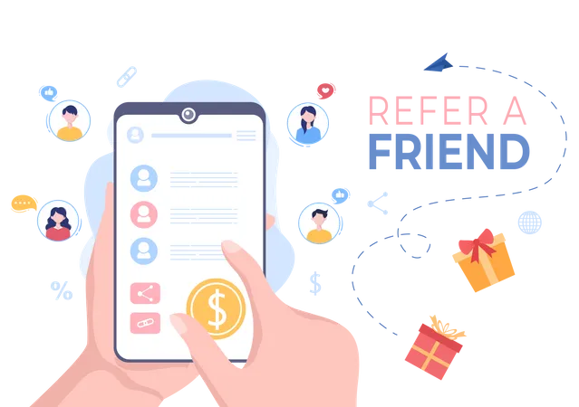 Refer a Friend  Illustration