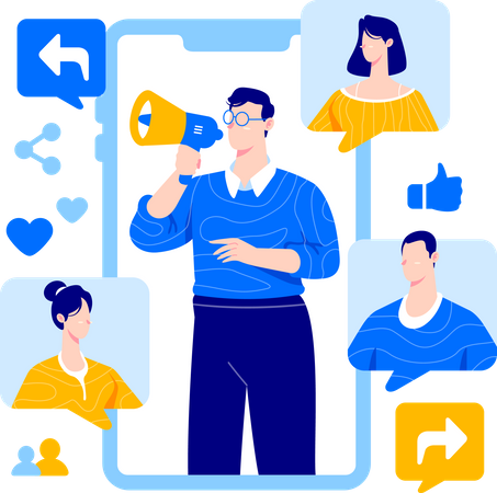 Refer a friend marketing  Illustration