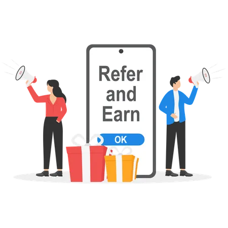 Refer And Earn  Illustration