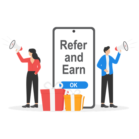 Refer And Earn  Illustration