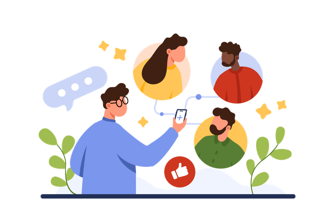 Refer friend service  Illustration