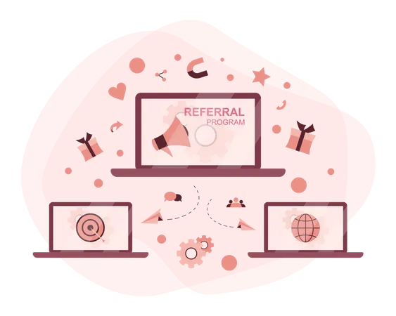 Referral Marketing  Illustration