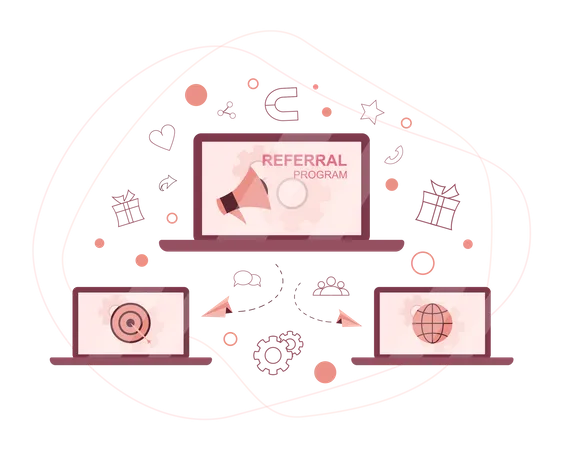 Referral Marketing  Illustration