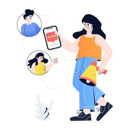 Referral Marketing  Illustration