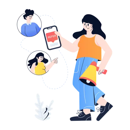Referral Marketing  Illustration