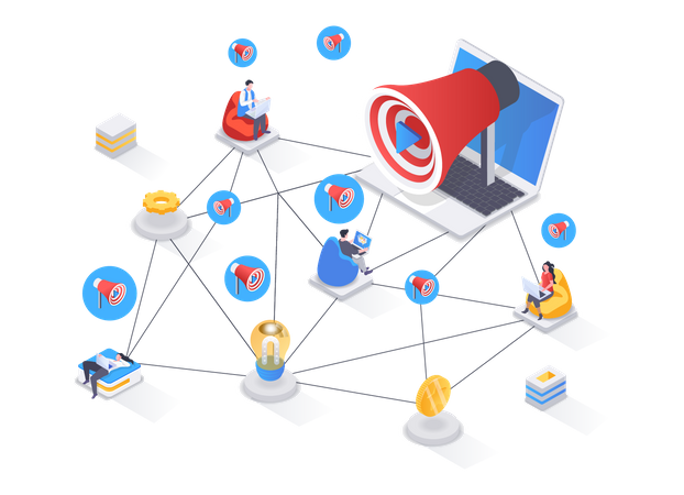 Referral marketing  Illustration