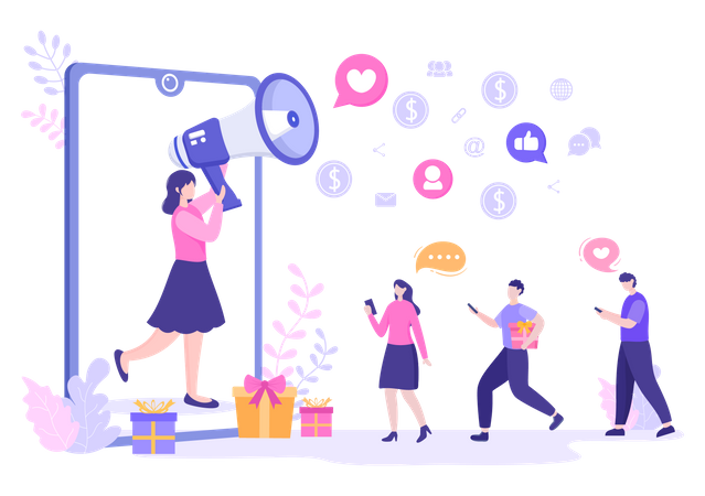 Referral marketing  Illustration