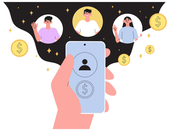 Referral marketing  Illustration