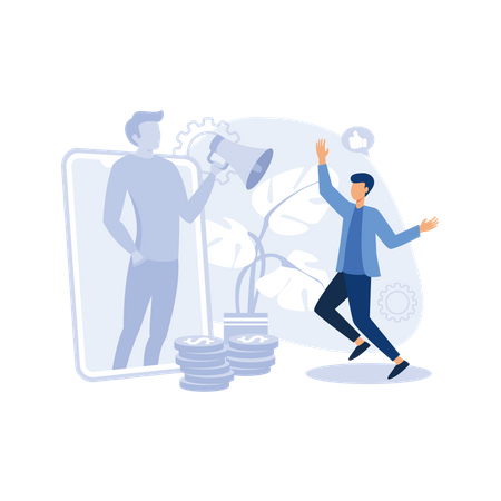 Referral program abstract concept vector illustration.  Illustration