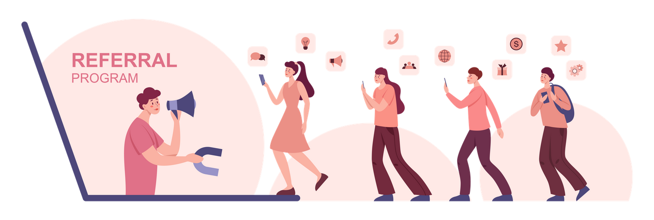 Referral program  Illustration