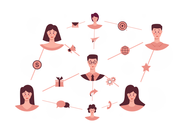 Referral program strategy  Illustration